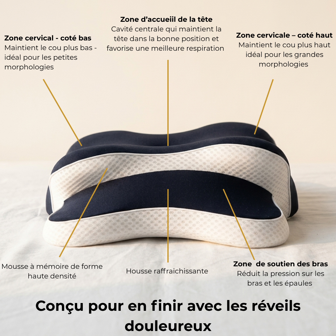 Ovana Aera — Oreiller Cervical Ergonomique